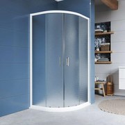 Mereo Mereo, Sprchový kút, Kora, štvrťkruh, R550, biely ALU, sklo Grape, MER-CK35111Z