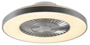Stropný ventilátor strieborný s hviezdnym efektom 60 cm vrátane LED stmievateľný s diaľkovým ovládaním - Climo