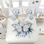 Obliečky BUTTY WHITE LIGHT 3-dielna sada 140x200 cm