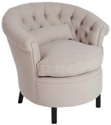 Béžové kreslo Linen - 71 * 65 * 75 cm