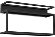 Nástenná polica s LED osvetlením SHELF 33x60 cm čierna