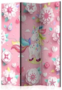 Artgeist Paraván - Unicorn on Flowerbed [Room Dividers]