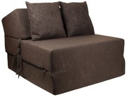 Rozkladacie molitanové kreslo (matrace) - prešívané hnedé