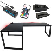 Písací Stôl Roh. Loft Top Čierna 202x136x3,6 Model 3