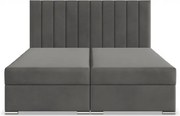 Manželská posteľ AGEN Velvet 180×200 cm sivá