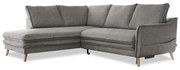 Sivá rozkladacia rohová pohovka (ľavý roh) Charming Charlie – Miuform