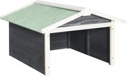 vidaXL Garáž na robotickú kosačku 72x87x50 cm sivo-biela jedľa