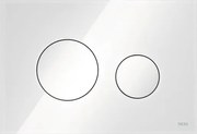 Ovládacie tlačidlo Tece Loop sklo  v bielej farbe 9240650