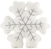 VIANOČNÝ DEKORAČNÝ VANKÚŠ SNOWFLAKE 38X38 CM KRÉMOVÁ