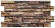 PVC 3D obkladový panel 96 x 48 cm - Fulvous Slate bridlica hnedá
