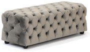 Dekorstudio Exkluzívna zamatová pufa LONGORIA Chesterfield sivá
