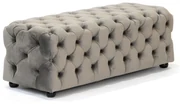 Dekorstudio Exkluzívna zamatová pufa LONGORIA Chesterfield sivá