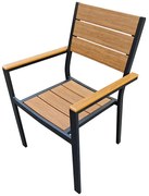 Hliníková stolička hnedá