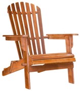 Casaria Záhradné lehátko ADIRONDACK, sklápacie, 69x84x94cm, prírodná hnedá