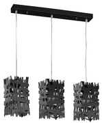 ONLI - Luster na lanku FORESTA 3xE27/15W/230V čierna