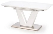 Rozkladací stôl Mistral 160/220x90cm Mdf/Oceľ – Biely