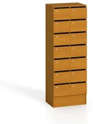 Skriňa s poštovými priehradkami, 14 priehradiek, čerešňa