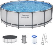 BESTWAY Steel Pro Max Bazén 457 x 122 cm, kartušová filtrácia 56438
