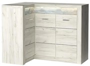 Komoda rohová Odraz Indianapolis I15 kraft biela