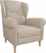 Svetlohnedé kreslo ušiak Swan – Ropez