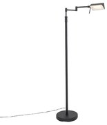 Dizajnová stojaca lampa čierna vrátane LED s dotykovým stmievačom - Notia