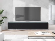 TV skrinka Dlana 180 MDF (čierny grafit + rybia kosť čierna) (s bielym LED osvetlením). Vlastná spoľahlivá doprava až k Vám domov. 1106209