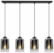 Závesné svietidlo Hella, 4x sklenené tienidlo (mix 3 farieb)