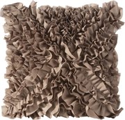 DEKORAČNÁ OBLIEČKA NA VANKÚŠ MIRENA 45X45 CM TMAVOBÉŽOVÁ