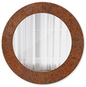 Hrdzavý kov Okrúhle dekoračné zrkadlo na stenu