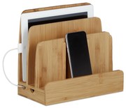 Bambusová nabíjacia stanica RD20606 – eko organizér a držiak na telefón
