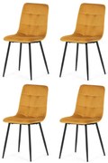 Sada jedálenských stoličiek CT-281 YEL4, 4 ks
