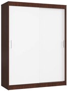 Šatníková skriňa s posuvnými dverami 150 cm CLP mono wenge / biela