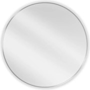 Mexen Loft, okrúhle kúpeľňové zrkadlo 80 cm, farba rámu brúsená oceľ, 9850-080-080-000-10