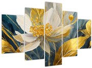 Obraz - Maľba zlatých kvetov (150x105 cm)