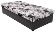 Posteľ s pružinovou matracou a úložným priestorom NOE 90x200 sivá/čierna