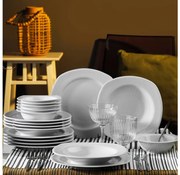 18-dielna jedálenská súprava, biela, z porcelánu