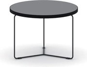 Okrúhly konferenčný stôl TENDER, priemer 50 cm, výška 38 cm, grafit