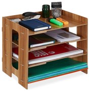 Organizér na stôl s úložnými priehradkami RD42750, hnedá