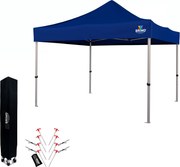 BRIMO Záhradný Altánok Skladací 3x3 m | Prémiová UV/PVC Ochrana | Pevná Konštrukcia BRIMO | Rýchle Skladanie Bez Náradia - bez stien - Modrá 35