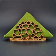 AMADEA Drevený stojanček na obrúsky s motívom okruhliakov, masívne drevo, 12,5x6,5x3,5 cm