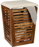 Wenko Kôš na špinavú bielizeň z akácie so sedákom Fondi 55 l