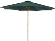 Slnečník Outsunny Ø300x250 cm s Dreveným Stĺpom a Kladičkovým Systémom s 8 Počuje pre Záhradu, Terasu a Patio Zelený | Aosom