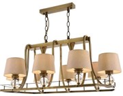 Luster na reťazi NARA 6xE27/40W/230V mosadz