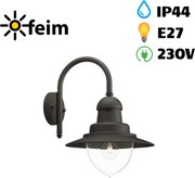 Philips 01652/30/PN Raindrop nástenné exteriérové svietidlo 1xE27 IP44 čierna