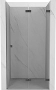 Mexen, Mexen Lunar-F pravé sklápacie sprchové dvere 60 cm, transparentné, pištoľový kov - 836-060-000-95-00-P