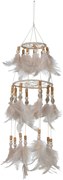 Prírodné lapač snov s lososové pierkami Boho Feathers - Ø 13 * 50cm