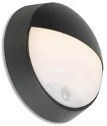 Vonkajšia nástenná lampa čierna vrátane LED s pohybovým senzorom IP54 - Hortus