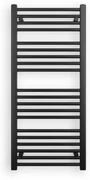 Erga Puerto, vykurovacie teleso 1100x500 mm, 475W, čierna matná, ERG-LAV-GRZE-BK-50110