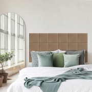 Zástena za posteľ - Štvorec - 30x30cm Farba: Béžová