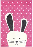 Sintelon, Kusový koberec Pastel Kids 52 / RVR, 120x170, ružová, detská izba